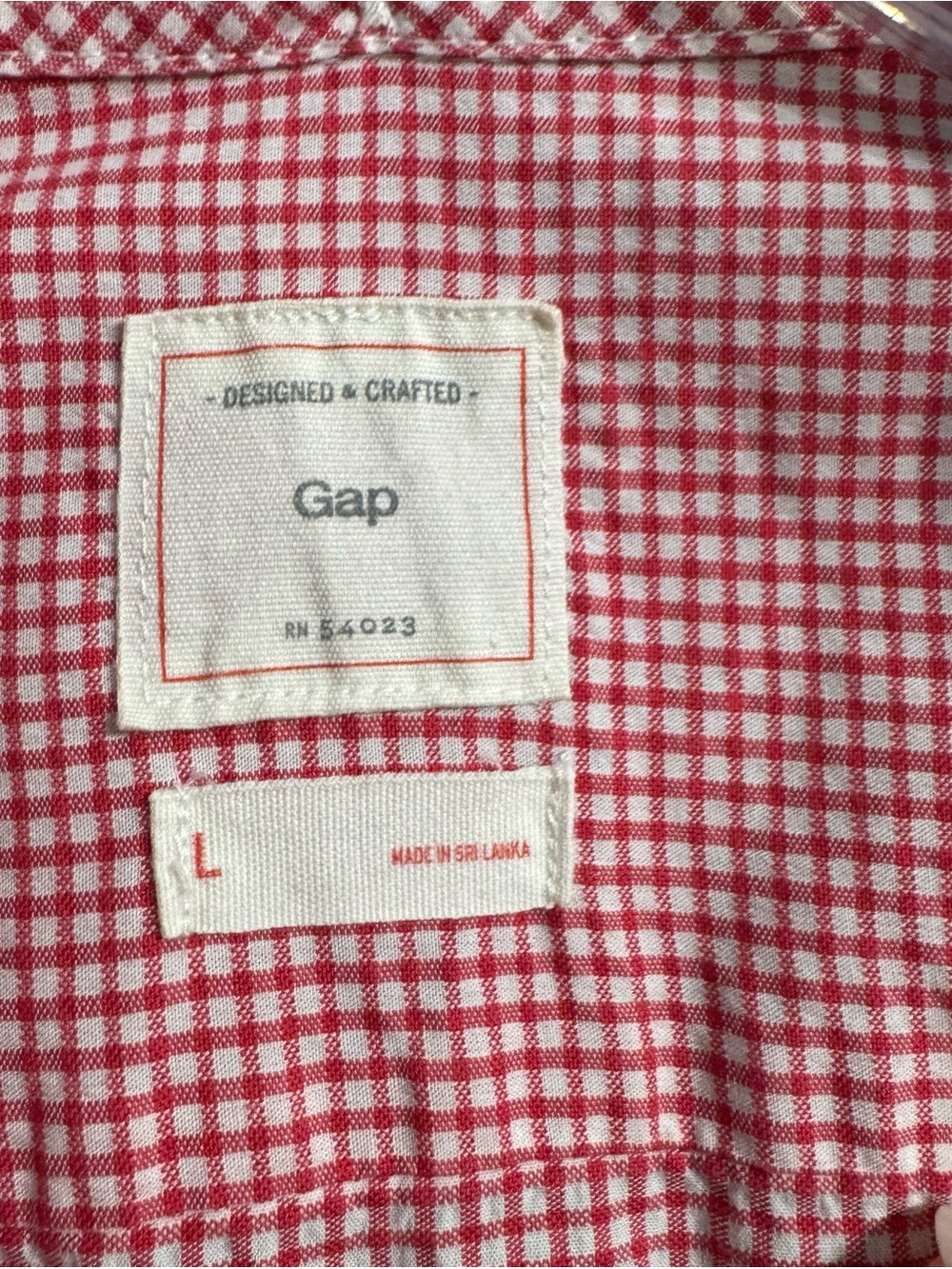 GAP Lived In, Men’s 100% Cotton Short Sleeve Button Up, Size Large - Picture 5 of 7
